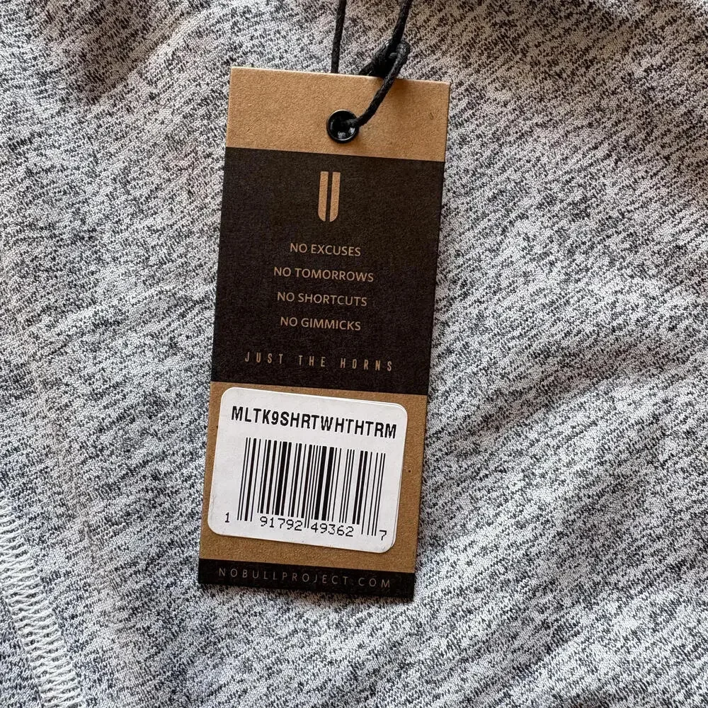 NOBULL Men's Lightweight White Heather Knit Short Bundle of 4  - NEW WITH TAG - Picture 3 of 4